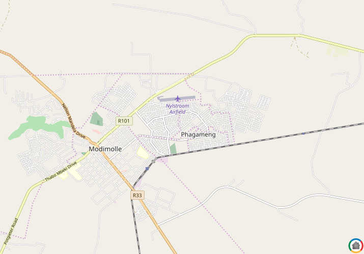 Map location of Phagameng
